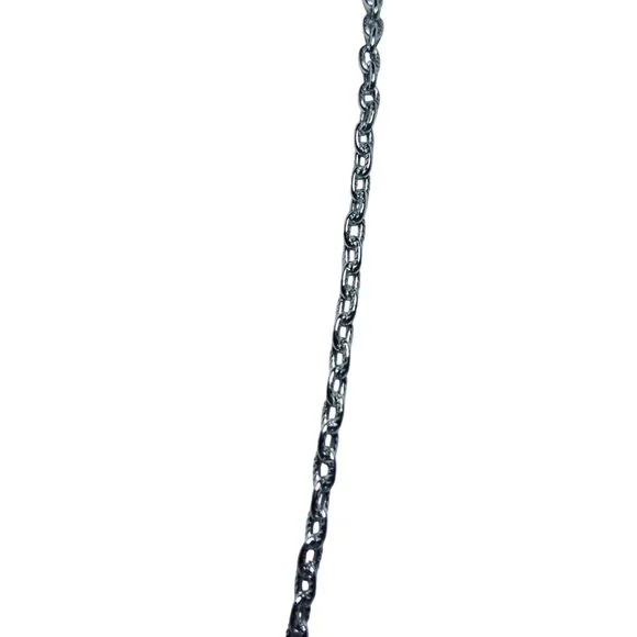 Light Weight Textured Silver Tone Cable Chain Necklace (5815) - Picture 4 of 5